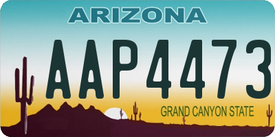 AZ license plate AAP4473