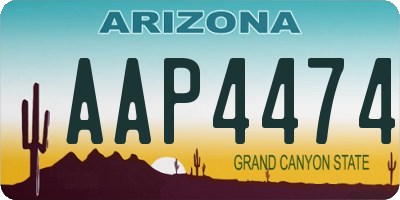 AZ license plate AAP4474