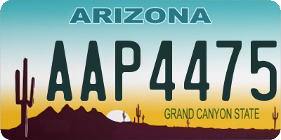 AZ license plate AAP4475