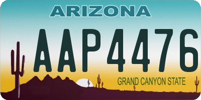 AZ license plate AAP4476