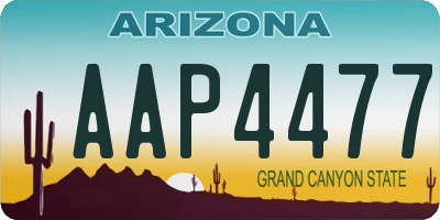 AZ license plate AAP4477