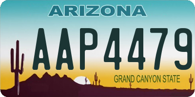 AZ license plate AAP4479