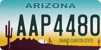 AZ license plate AAP4480