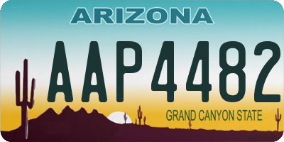 AZ license plate AAP4482