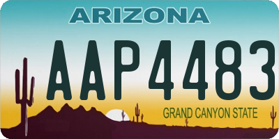 AZ license plate AAP4483