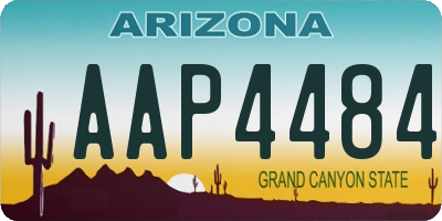 AZ license plate AAP4484