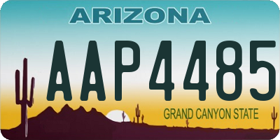 AZ license plate AAP4485