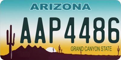 AZ license plate AAP4486