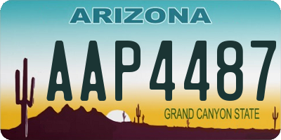 AZ license plate AAP4487