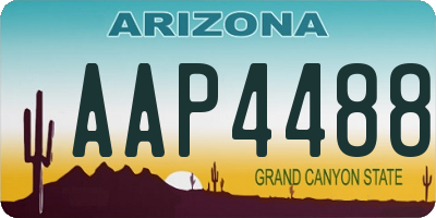 AZ license plate AAP4488