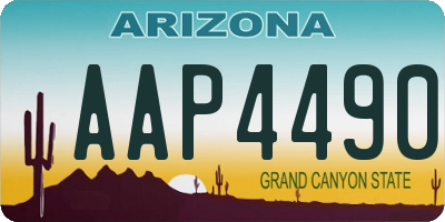 AZ license plate AAP4490