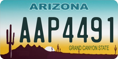 AZ license plate AAP4491