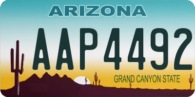 AZ license plate AAP4492