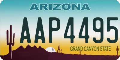 AZ license plate AAP4495