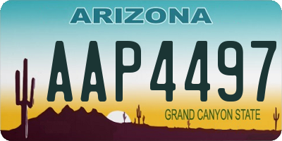 AZ license plate AAP4497