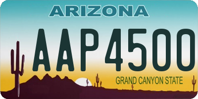 AZ license plate AAP4500