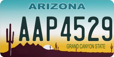 AZ license plate AAP4529
