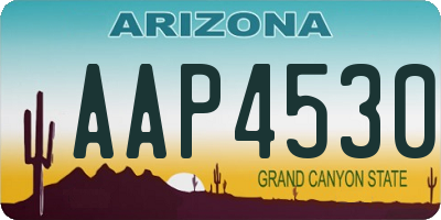 AZ license plate AAP4530