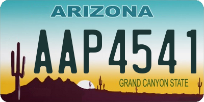 AZ license plate AAP4541