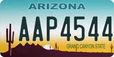 AZ license plate AAP4544