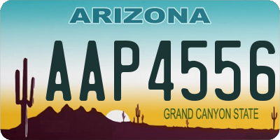 AZ license plate AAP4556