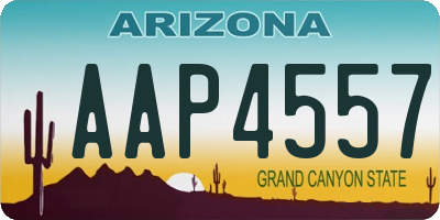 AZ license plate AAP4557