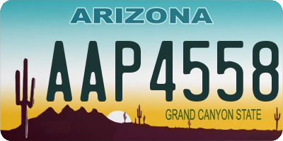 AZ license plate AAP4558
