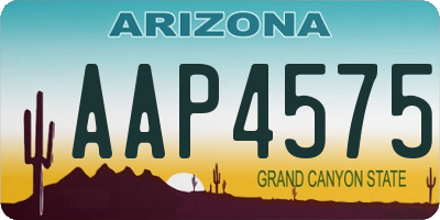 AZ license plate AAP4575