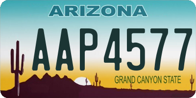 AZ license plate AAP4577