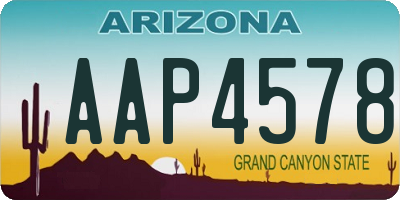 AZ license plate AAP4578