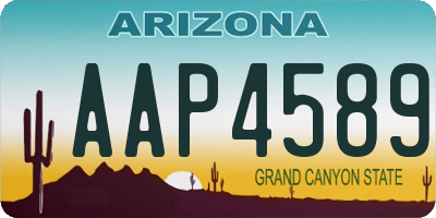 AZ license plate AAP4589