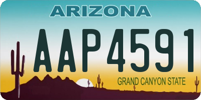 AZ license plate AAP4591