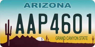 AZ license plate AAP4601