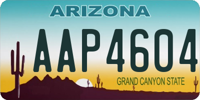 AZ license plate AAP4604