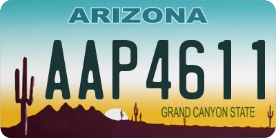 AZ license plate AAP4611
