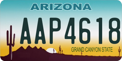 AZ license plate AAP4618