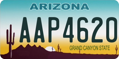 AZ license plate AAP4620