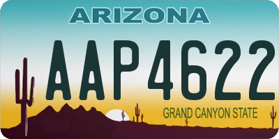 AZ license plate AAP4622