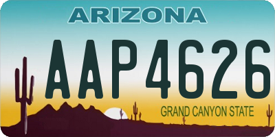 AZ license plate AAP4626