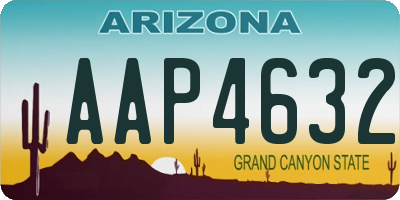 AZ license plate AAP4632