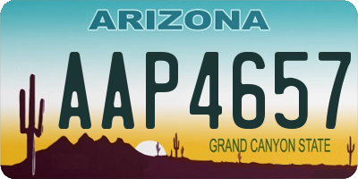 AZ license plate AAP4657