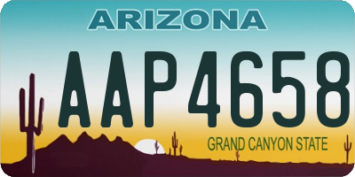 AZ license plate AAP4658