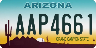 AZ license plate AAP4661