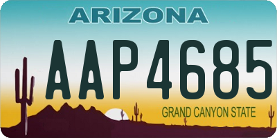 AZ license plate AAP4685
