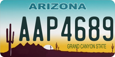 AZ license plate AAP4689