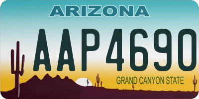 AZ license plate AAP4690