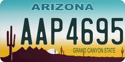 AZ license plate AAP4695