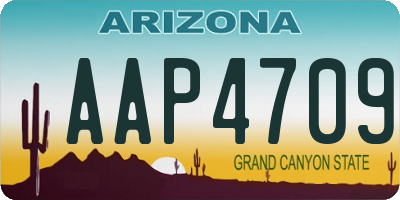 AZ license plate AAP4709