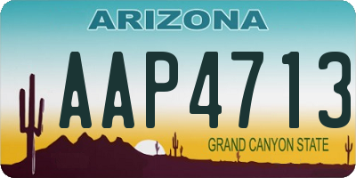 AZ license plate AAP4713