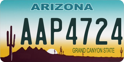 AZ license plate AAP4724